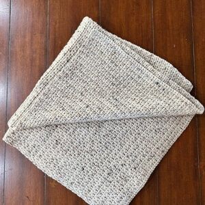 Handmade Crochet Throw Blanket 40x44 Earth Tone Speckle Neutral Cozy Cottagecore